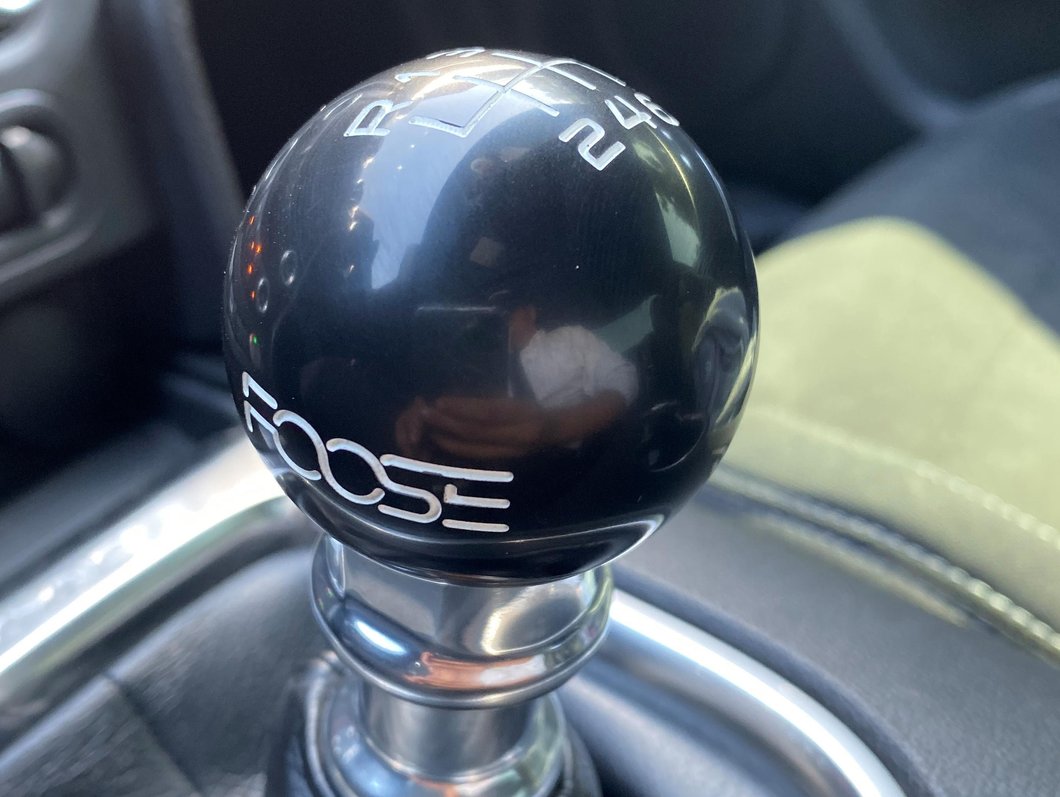 MMD by FOOSE Retro Style 6-Speed Shift Knob with FOOSE Logo; Black (15-25 Mustang, Excluding GT350 & GT500)