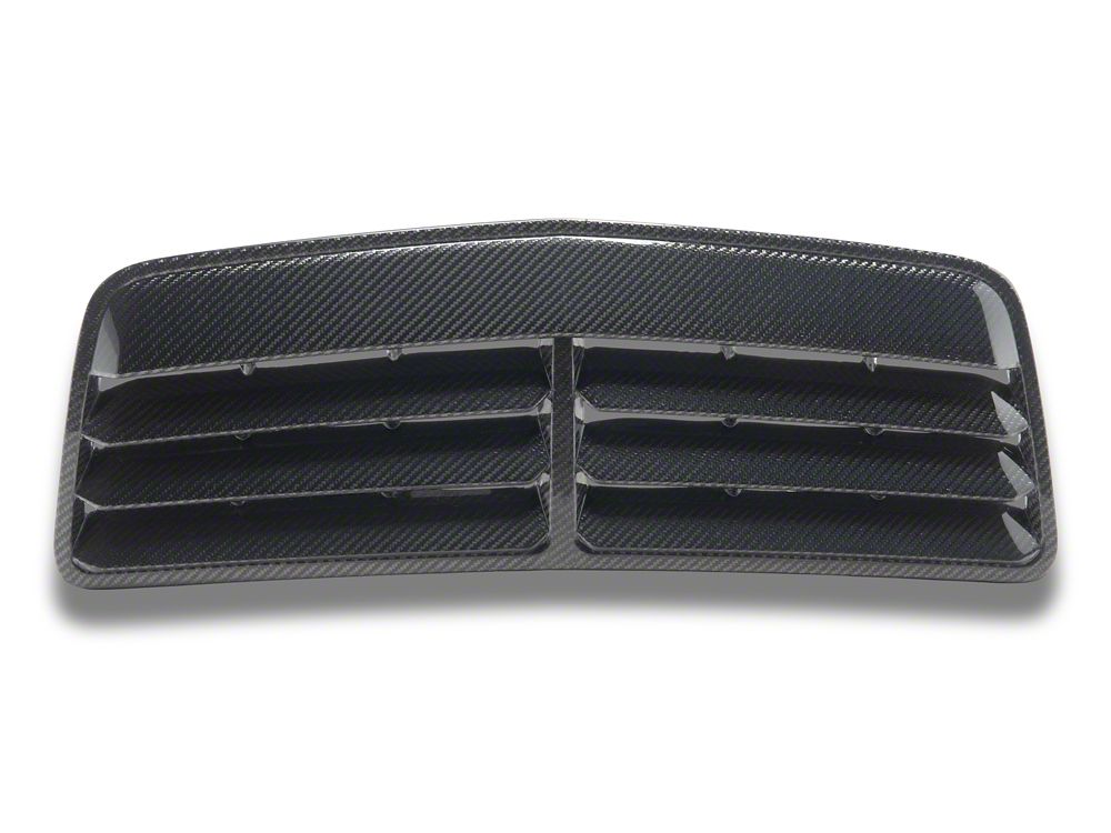 MMD Hood Vent; Gloss Carbon Fiber (24-25 Mustang GT, Dark Horse)