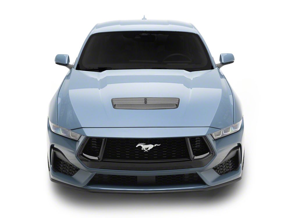 MMD Hood Vent; Gloss Carbon Fiber (24-25 Mustang GT, Dark Horse)