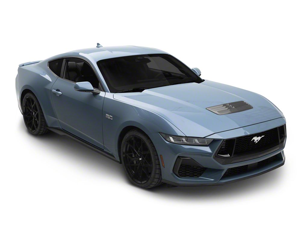 MMD Hood Vent; Gloss Carbon Fiber (24-25 Mustang GT, Dark Horse)