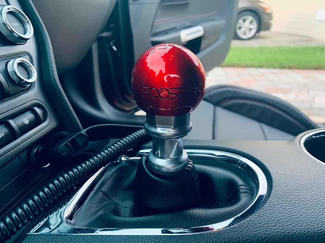 MMD by FOOSE Retro Style 6-Speed Shift Knob with FOOSE Logo; Polished (15-25 Mustang, Excluding GT350 & GT500)