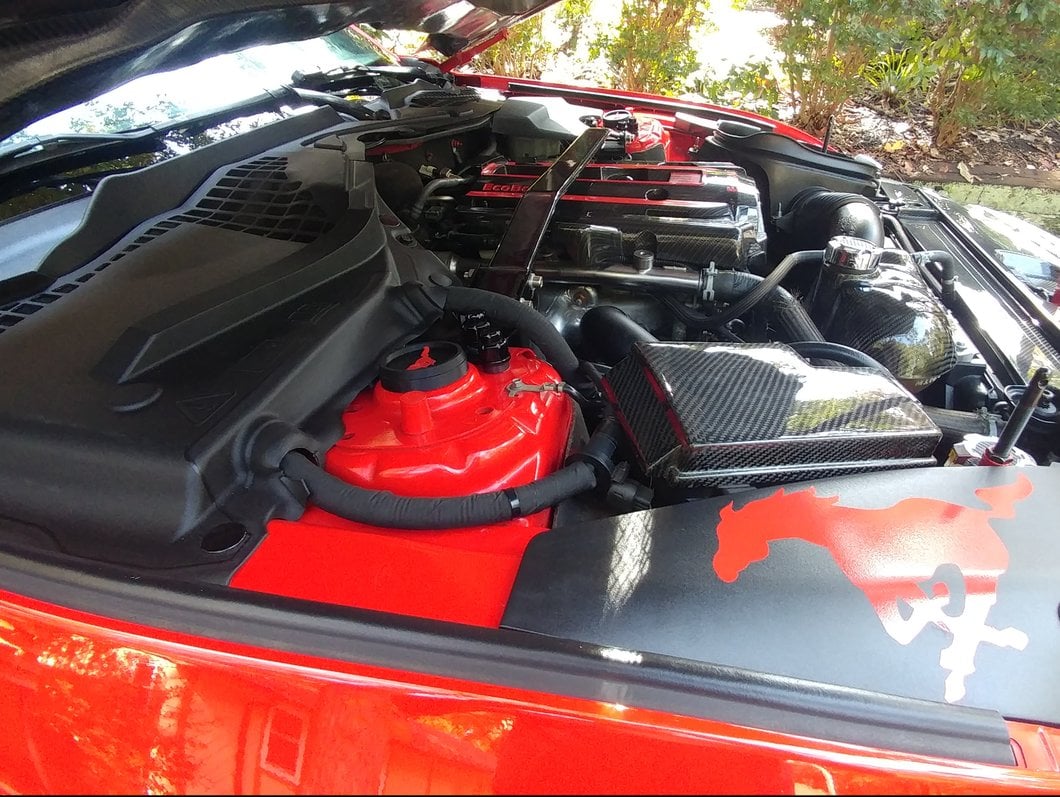 MMD Strut Tower Brace; Carbon Fiber (15-25 Mustang GT, EcoBoost, Dark Horse)