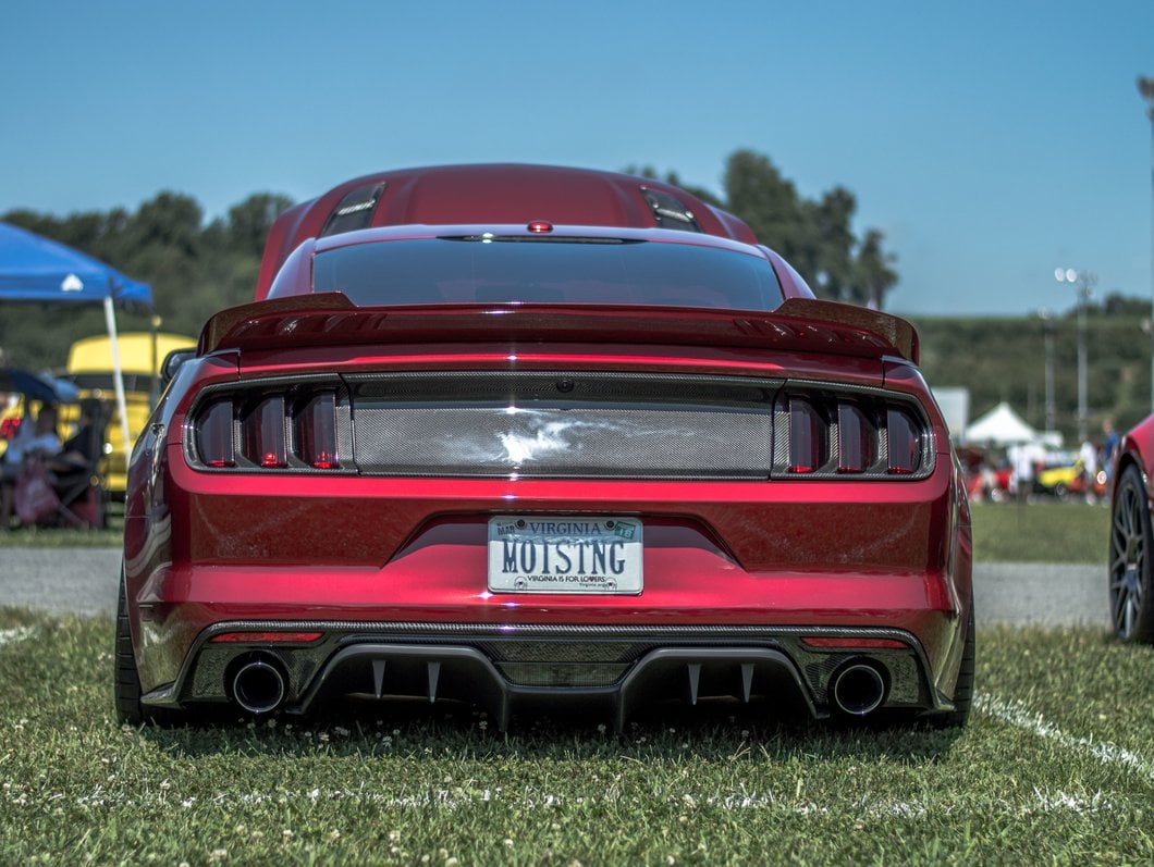 MMD Tail Light Bezels; Carbon Fiber (15-17 Mustang, Excluding 50th Anniversary)