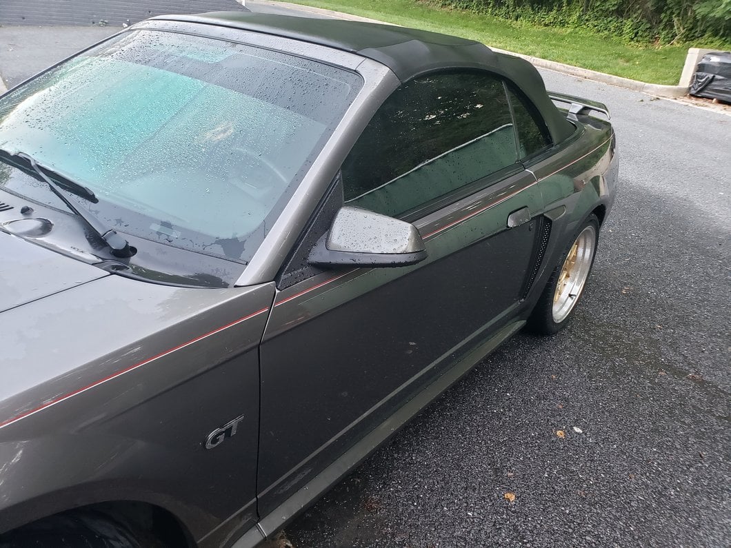 MMD Side Mirrors; Matte Black (99-04 Mustang)