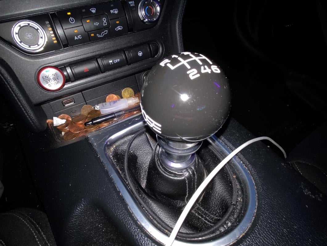 MMD by FOOSE Retro Style 6-Speed Shift Knob with FOOSE Logo; Black (15-25 Mustang, Excluding GT350 & GT500)