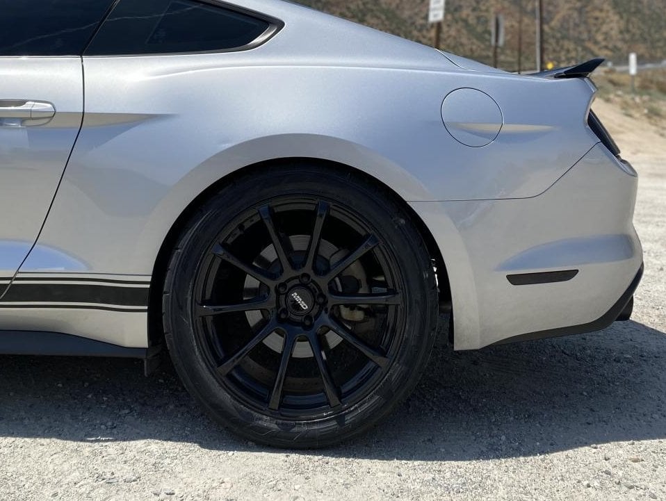 MMD Axim Gloss Black Wheel; Rear Only; 20x10; 45mm Offset (15-23 Mustang GT, EcoBoost, V6)