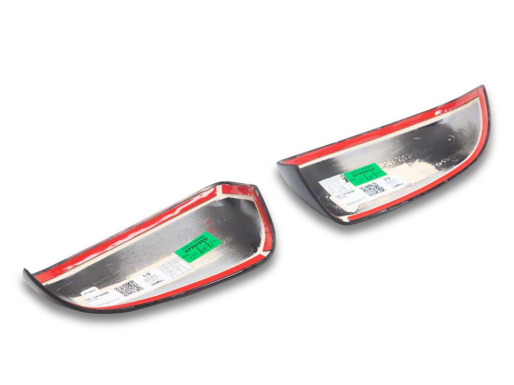 MMD Mirror Covers; Satin Black (05-09 Mustang)