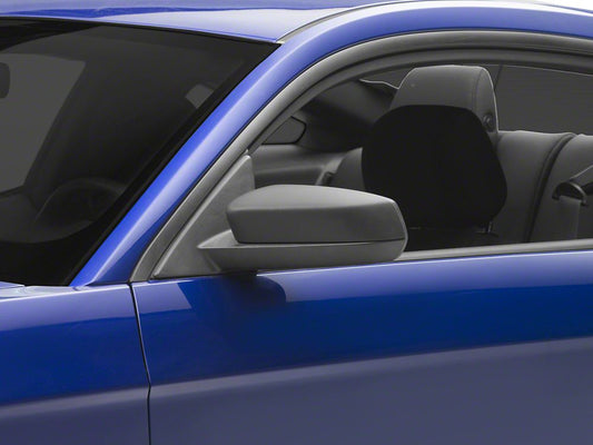 MMD Mirror Covers; Satin Black (10-14 Mustang)