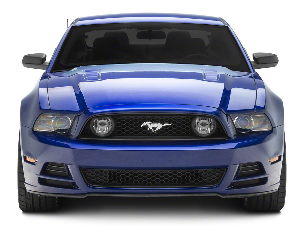 MMD Mirror Covers; Satin Black (10-14 Mustang)