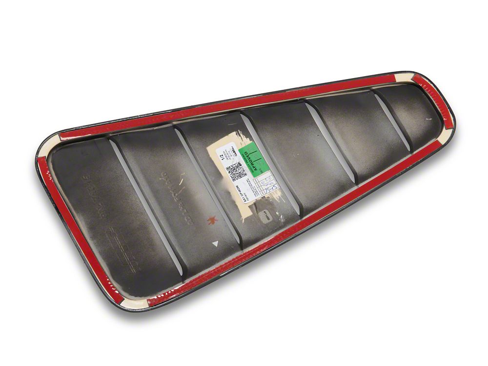 MMD Classic Quarter Window Louvers; Satin Black (05-09 Mustang Coupe)