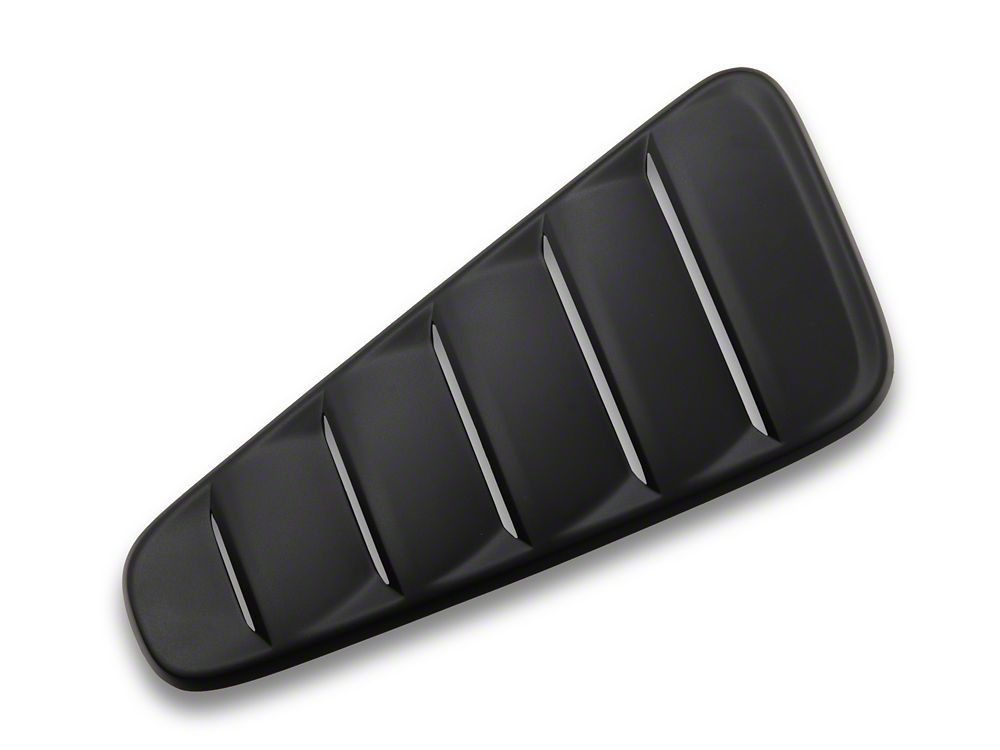 MMD Classic Quarter Window Louvers; Satin Black (10-14 Mustang Coupe)
