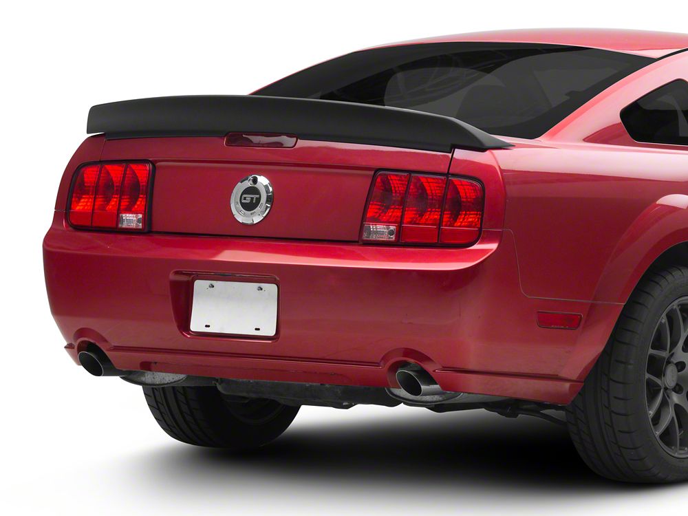 MMD Ducktail Rear Spoiler; Satin Black (05-09 Mustang)