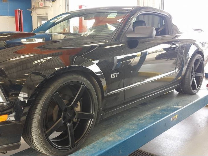 MMD 551C Matte Black Wheel; Rear Only; 20x10; 45mm Offset (05-09 Mustang)