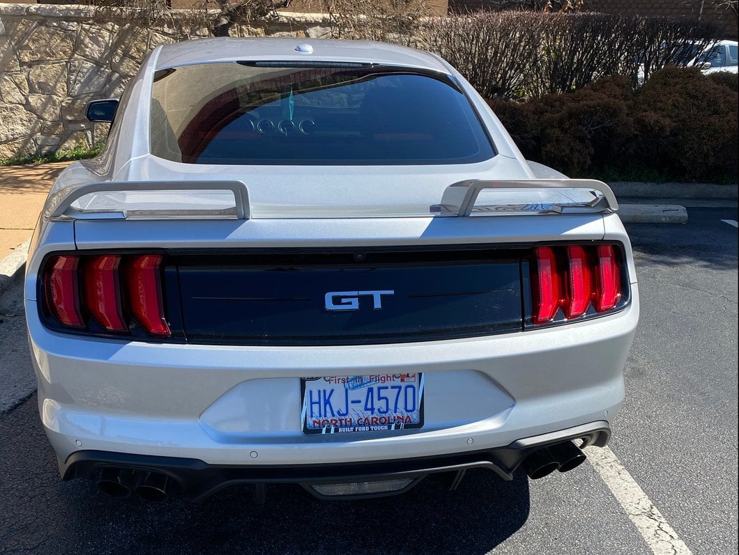 MMD by FOOSE Split Rear Spoiler; Unpainted (15-23 Mustang Fastback)