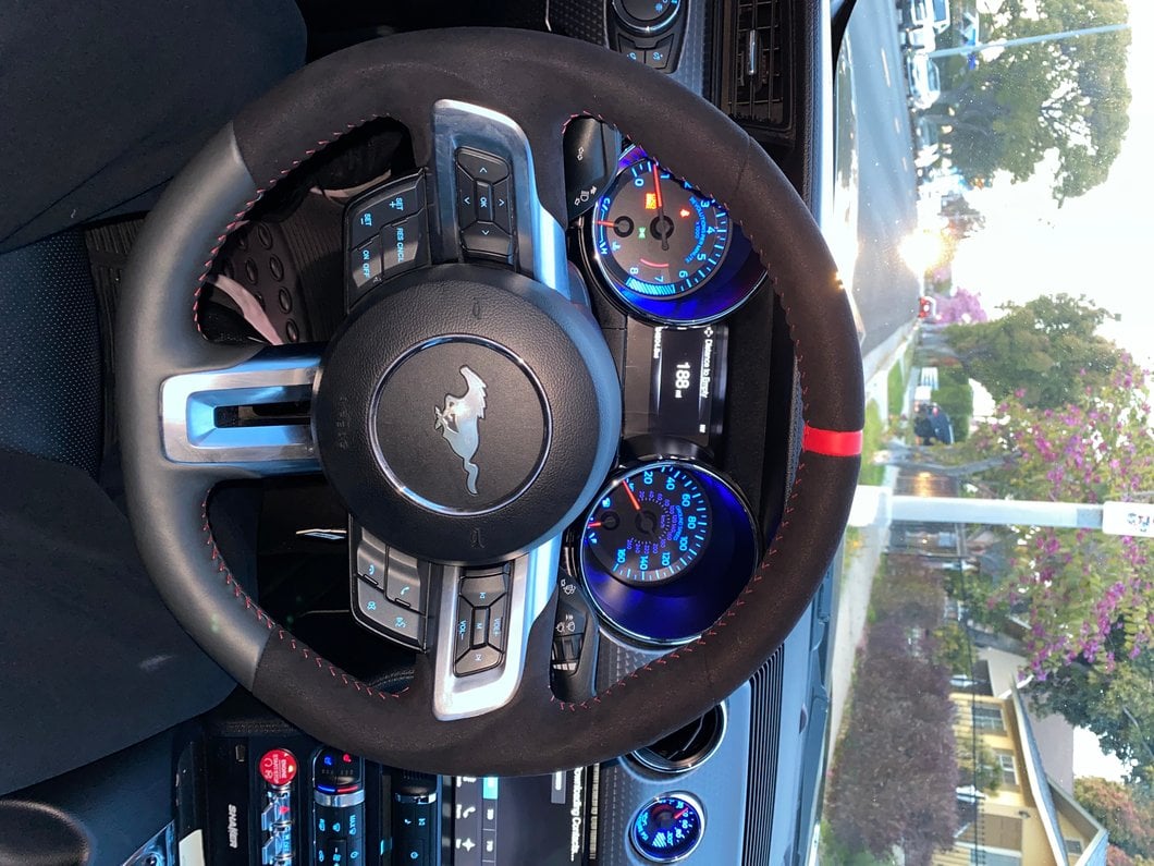 MMD GTX Steering Wheel; Leather and Suede (15-17 Mustang)