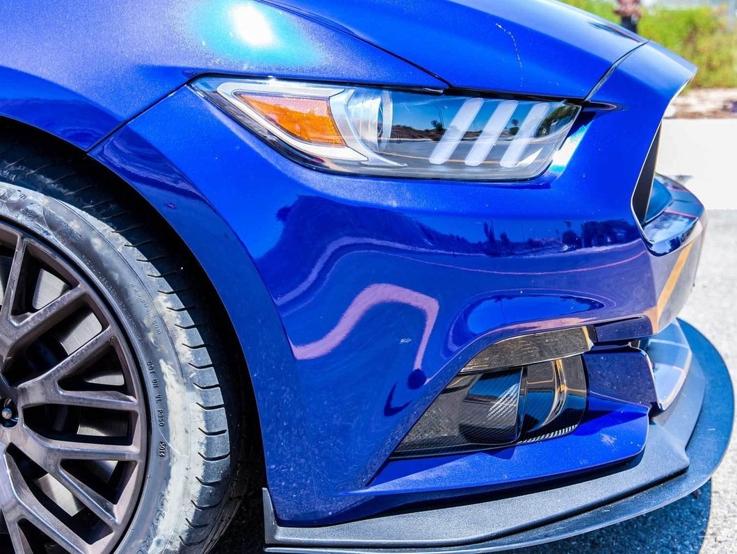 MMD Fog Light Surrounds; Carbon Fiber (15-17 Mustang GT, EcoBoost, V6)