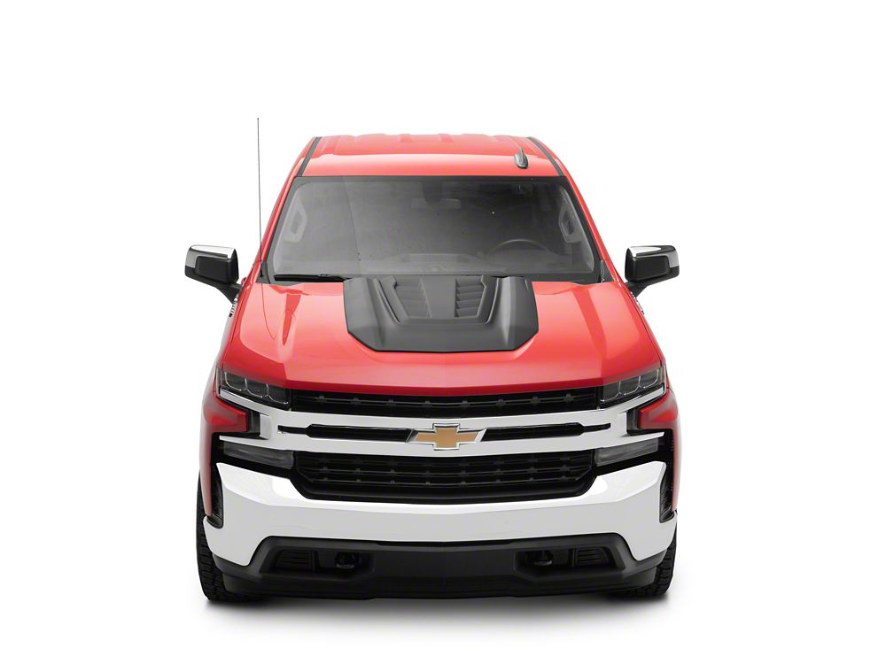 MMD Hood Scoop; Satin Black (19-21 Silverado 1500; 2022 Silverado 1500 LTD)