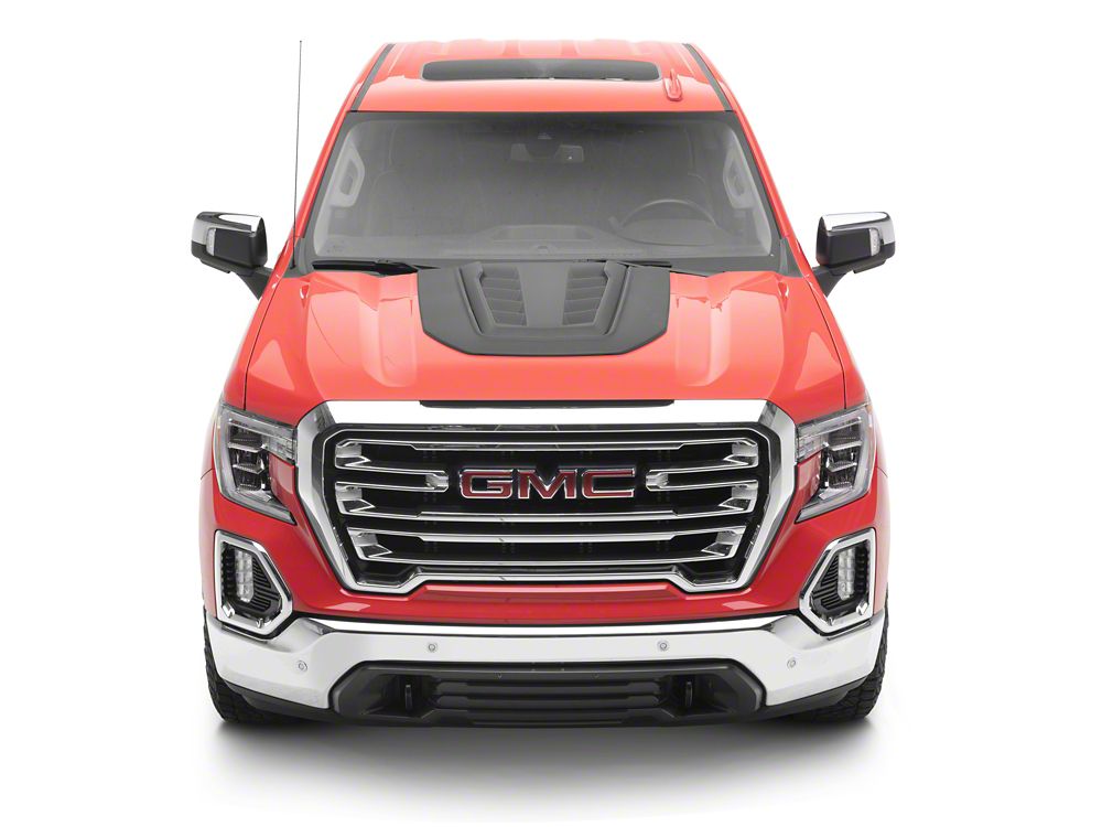 MMD Hood Scoop; Satin Black (19-21 Sierra 1500; 2022 Sierra 1500 Limited)