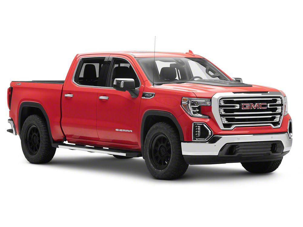 MMD Hood Scoop; Satin Black (19-21 Sierra 1500; 2022 Sierra 1500 Limited)