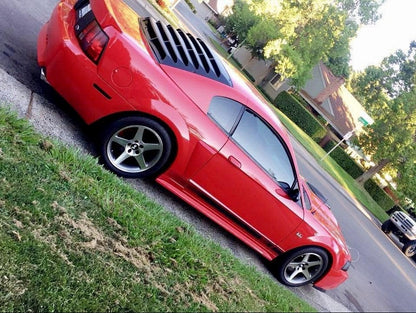 MMD Rear Window Louvers; Textured ABS (99-04 Mustang)