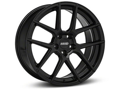 MMD Zeven Black Wheel and Mickey Thompson Tire Kit; 19x8.5 (15-23 Mustang GT, EcoBoost, V6)