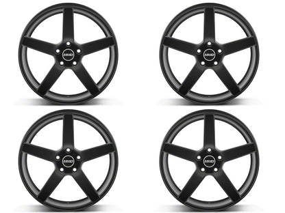 Staggered MMD 551C Matte Black 4-Wheel Kit; 20x8.5/20x10; 35mm Offset (15-23 Mustang GT, EcoBoost, V6)