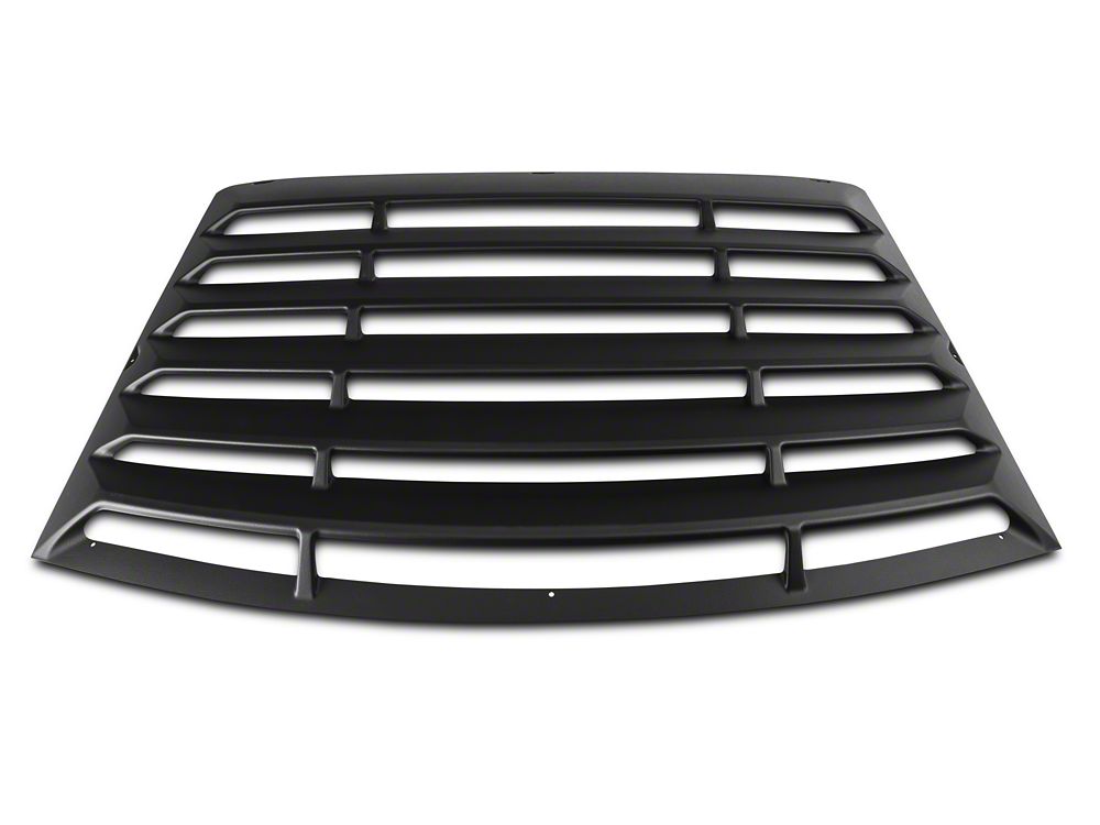 MMD Rear Window Louvers; Textured ABS (94-98 Mustang)
