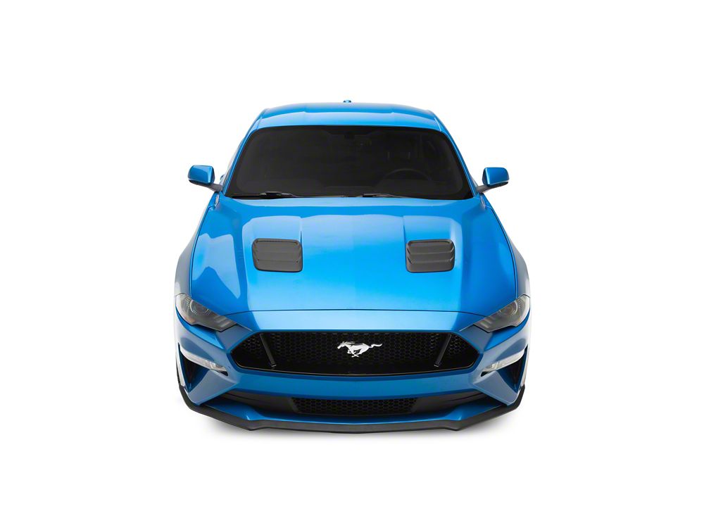 MMD Hood Vents; Satin Black (18-23 Mustang GT, EcoBoost)