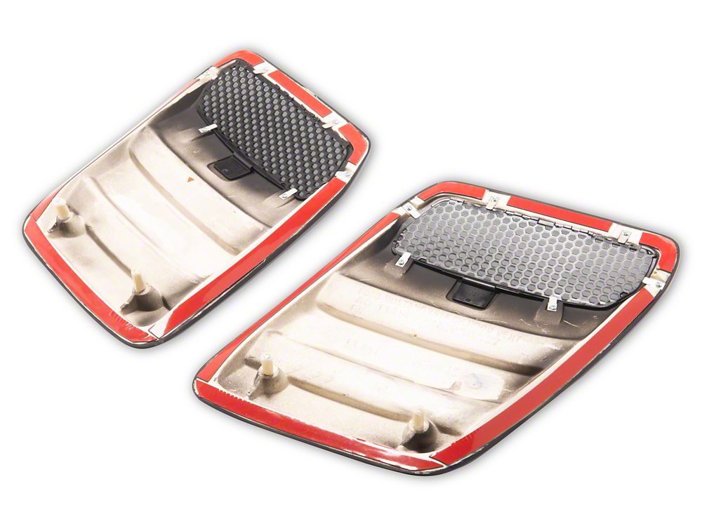 MMD Hood Vents; Satin Black (18-23 Mustang GT, EcoBoost)