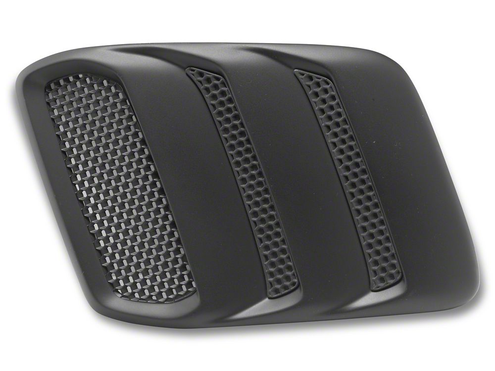 MMD Hood Vents; Satin Black (18-23 Mustang GT, EcoBoost)