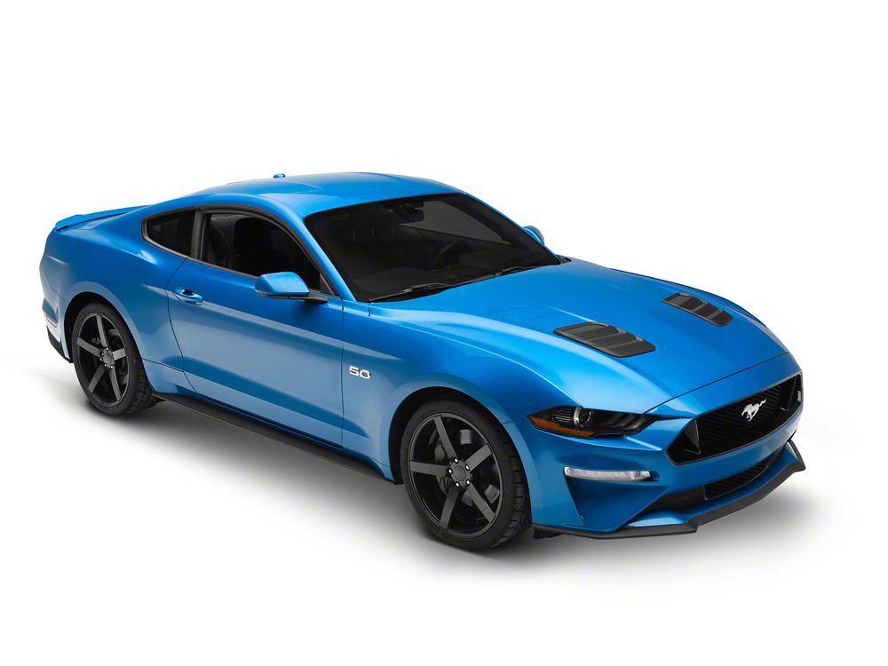 MMD Hood Vents; Satin Black (18-23 Mustang GT, EcoBoost)