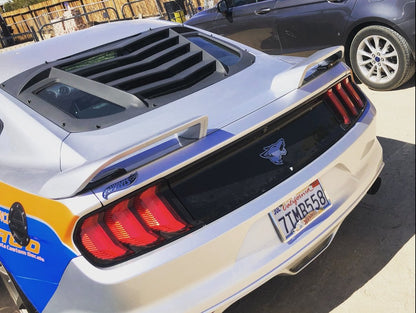 MMD by FOOSE Split Rear Spoiler; Unpainted (15-23 Mustang Fastback)